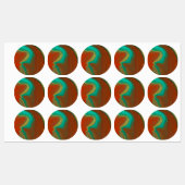Étiquettes motif abstrait, (Feuille)