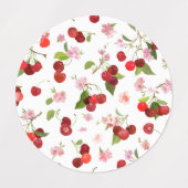 Étiquettes Motif cerise 1 (Design 2)