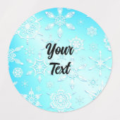 Étiquettes Motif Crystal Snowflakes (Design 2)