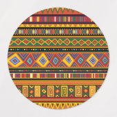 Étiquettes Motif d'art ethnique en Afrique (Design 2)