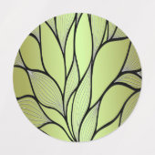 Étiquettes Motif de congé créatif vert olive (Design 1)