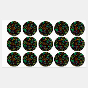 Étiquettes Motif de Fiesta du Mexique