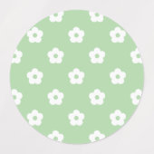 Étiquettes Motif de fleurs blanches (Design 1)
