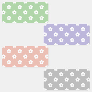 Étiquettes Motif de fleurs blanches