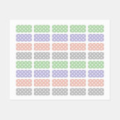 Étiquettes Motif de fleurs blanches (Feuille)