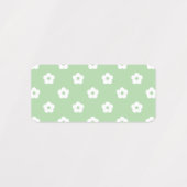 Étiquettes Motif de fleurs blanches (Design 1)