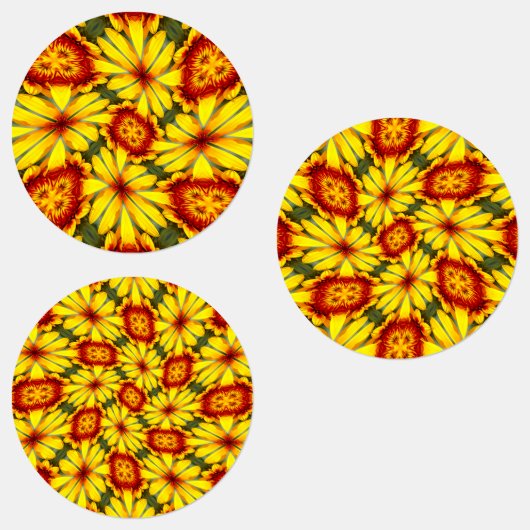 Étiquettes Motif de fleurs d'or (Groupe)