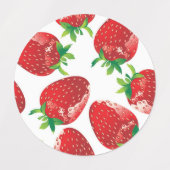 Étiquettes Motif de fraises (Design 1)