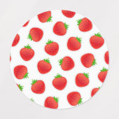 Étiquettes Motif de fraises (Design 2)