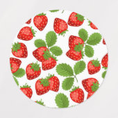 Étiquettes Motif de fraises (Design 1)