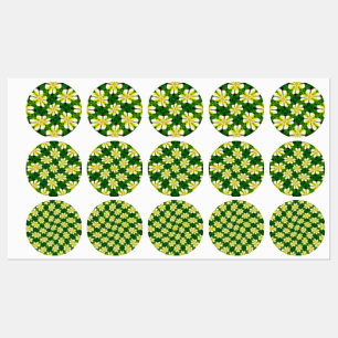 Étiquettes Motif de frangipanier jaune