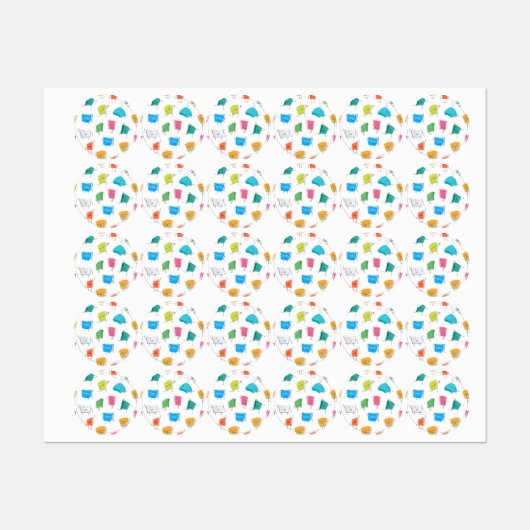 Étiquettes Motif de livre (Feuille)