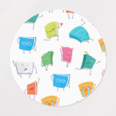 Étiquettes Motif de livre (Design 2)