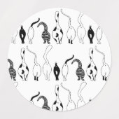 Étiquettes Motif des boutons de chat (Design 1)