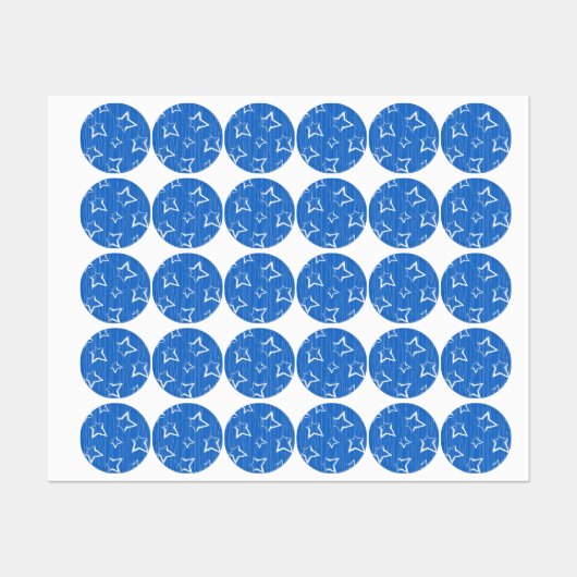 Étiquettes Motif d'étoiles (Feuille)