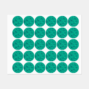 Étiquettes motif feuille