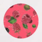 Étiquettes Motif framboise (Design 2)