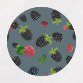 Étiquettes Motif framboise 2 (Design 1)