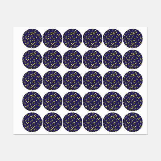 Étiquettes Motif musical (Feuille)