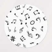 Étiquettes Motif musical (Design 2)