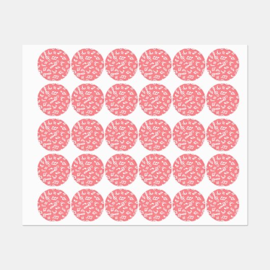 Étiquettes Motif musical (Feuille)