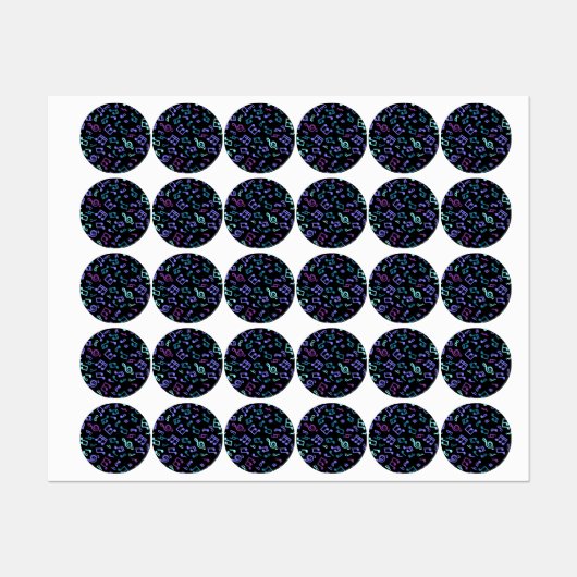 Étiquettes Motif musical (Feuille)