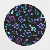 Étiquettes Motif musical (Design 1)