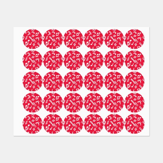 Étiquettes Motif musical (Feuille)