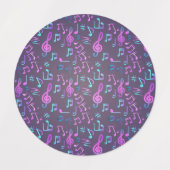 Étiquettes Motif musical (Design 1)