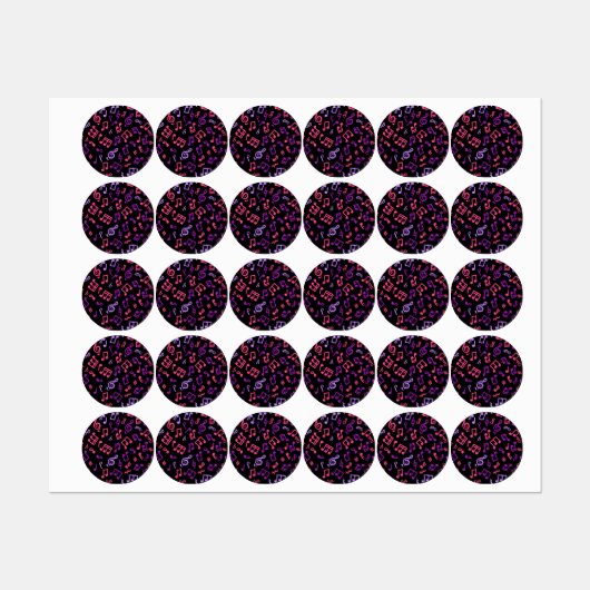 Étiquettes Motif musical (Feuille)