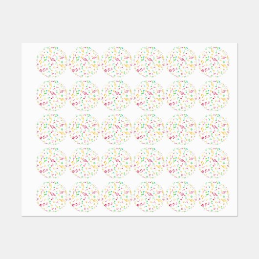Étiquettes Motif musical (Feuille)
