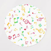 Étiquettes Motif musical (Design 1)