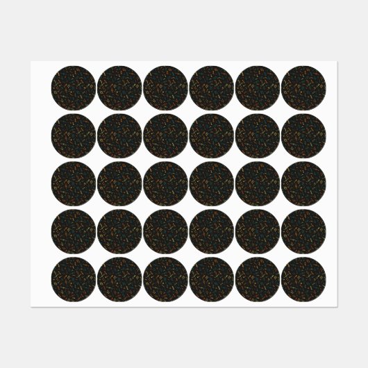 Étiquettes Motif musical (Feuille)