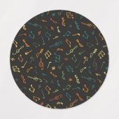 Étiquettes Motif musical (Design 2)