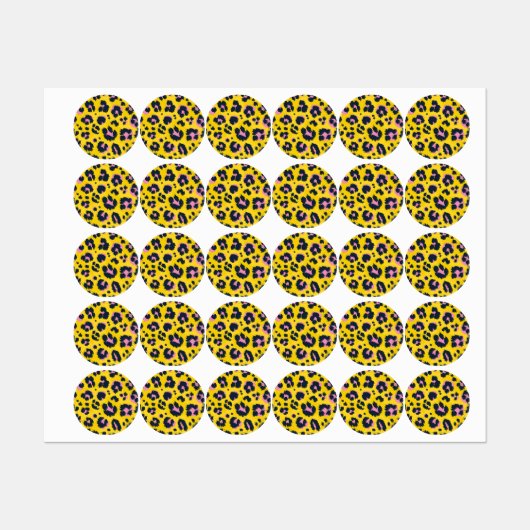 Étiquettes motif poster de animal (Feuille)