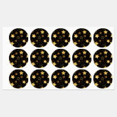 Étiquettes Motif sans couture avec étoiles d'or (Feuille)