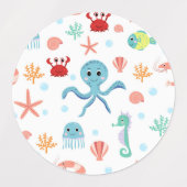 Étiquettes motif Sea World (Design 1)