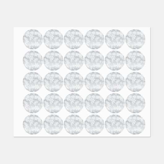 Étiquettes Motif Snowflake (Feuille)