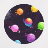 Étiquettes Motif spatial (Design 1)