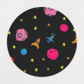 Étiquettes Motif spatial (Design 1)