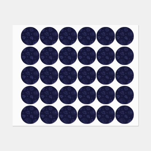 Étiquettes Motif spatial (Feuille)