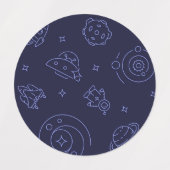 Étiquettes Motif spatial (Design 2)