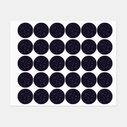 Étiquettes Motif spatial (Feuille)