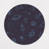 Étiquettes Motif spatial (Design 1)