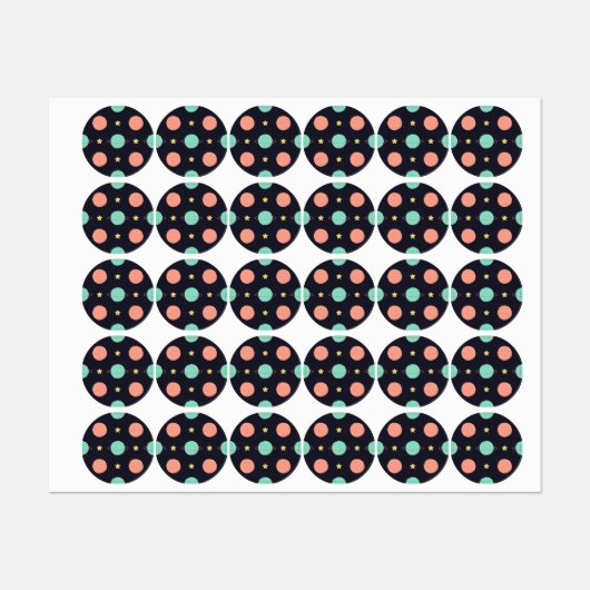 Étiquettes Motif spatial (Feuille)