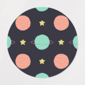 Étiquettes Motif spatial (Design 1)