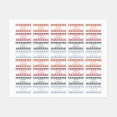 Étiquettes Movie Strip Winter Spice Couleur Codé Nom du vêtem (Feuille)