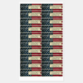 Étiquettes Multiple Drapeau Américain 1776 adresse de retour (Feuille)