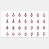 Étiquettes Musical treble clef notes with sakura flowers (Feuille)
