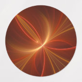 Étiquettes Mystique Abstrait Fractal Art Moderne Couleurs cha (Design 1)